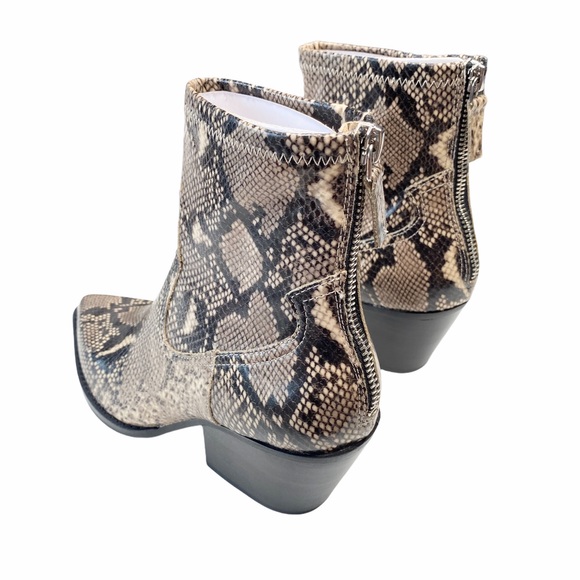 new Dolce Vita ㋛ Shanta Vegan Leather Boot Ankle Booties ㋛ Snakeskin Embossed ㋛ - Picture 12 of 17